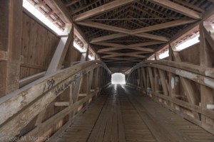 inside the covered bridge