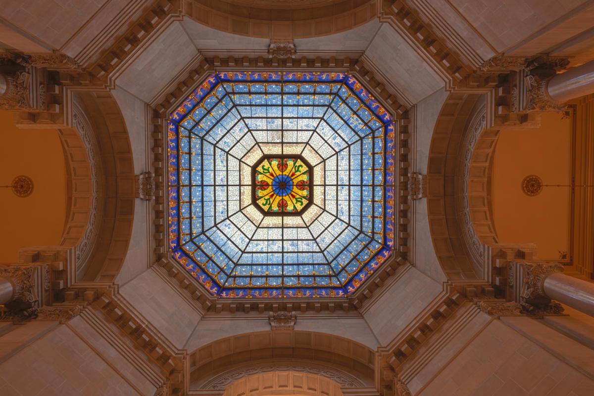 stained glass overhead