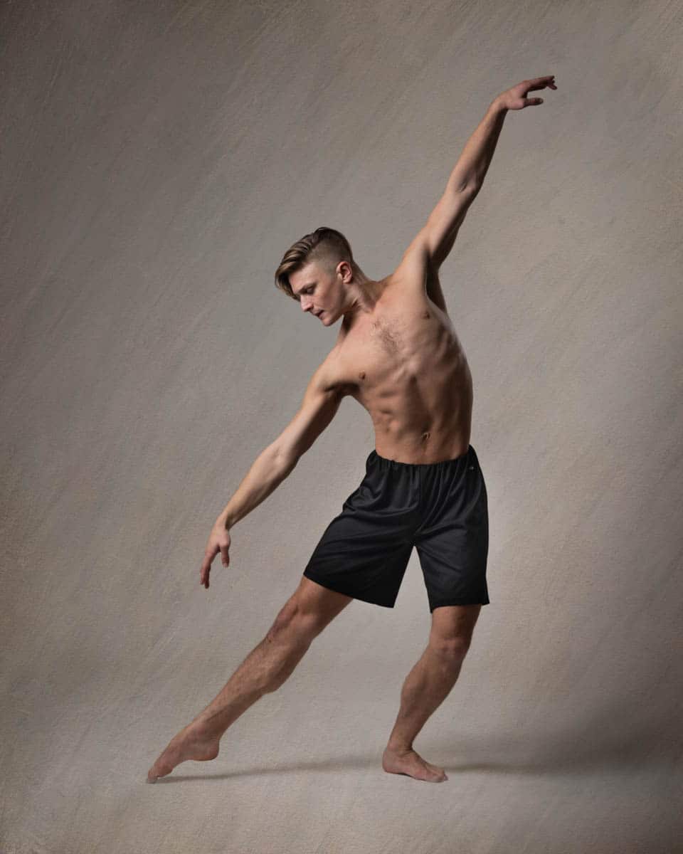 male dancer studio pose