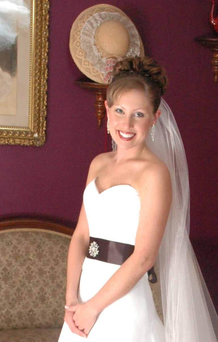 wedding portrait bride in gown