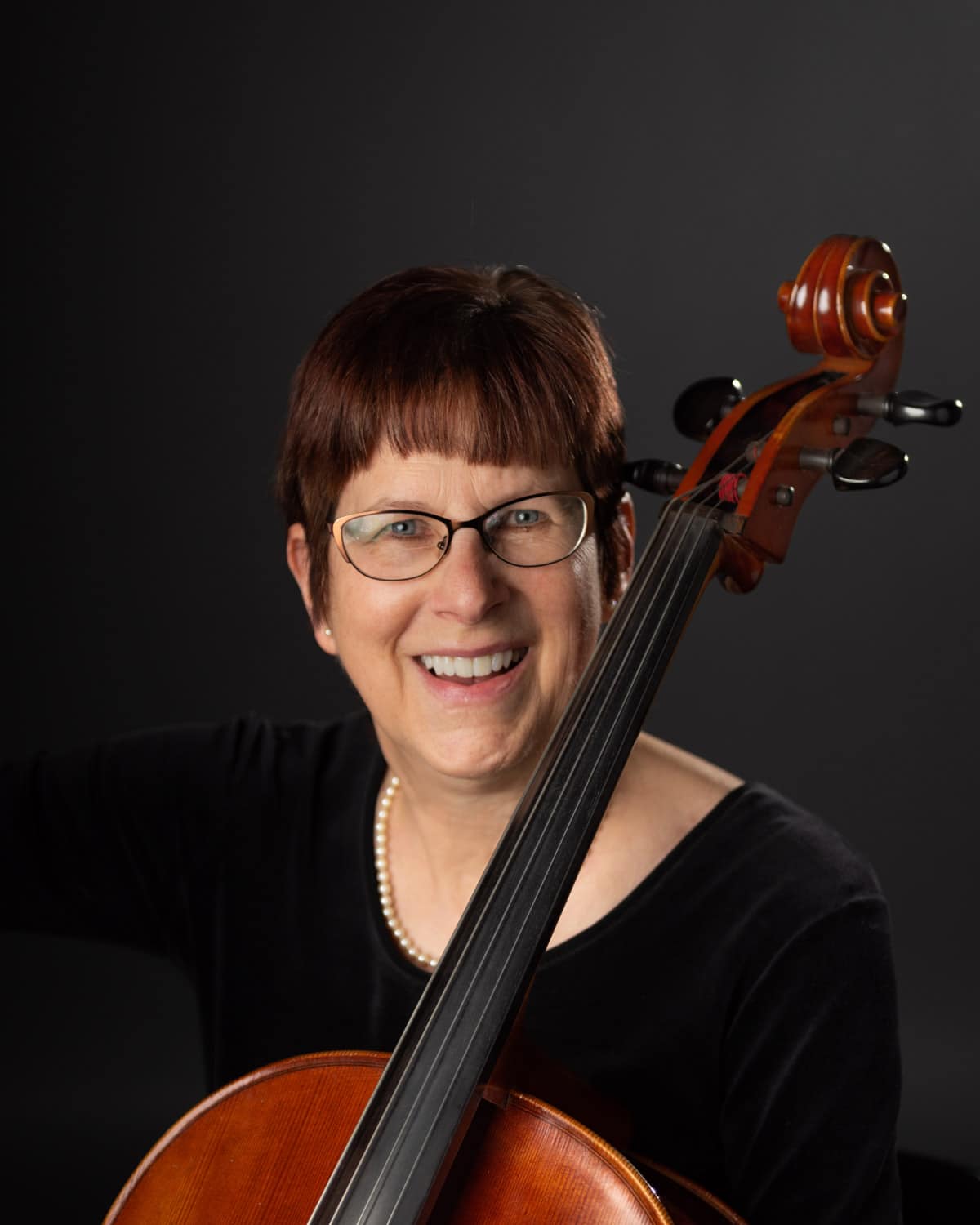 smiling female orchestra musician portrait