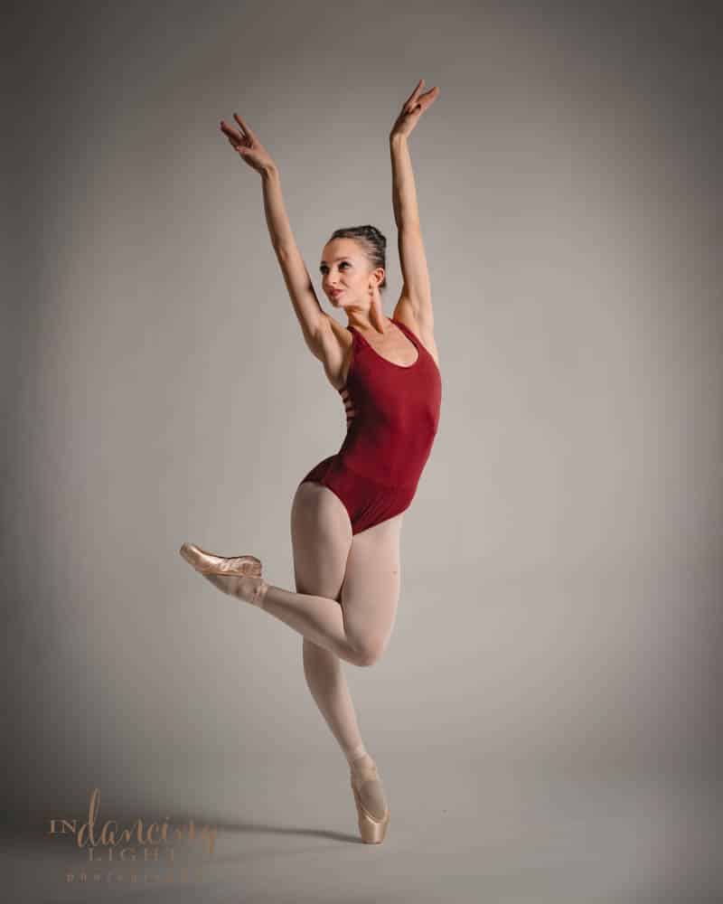 Ballerina dance arabesque