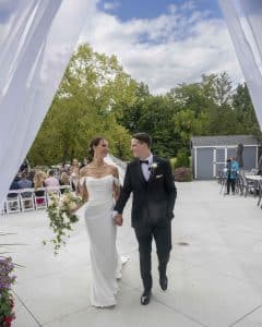 Bride and groom following the ceremony