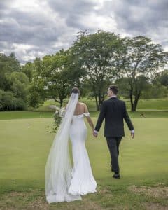 Portrait of bride and groom