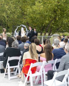 Wedding venue with guests