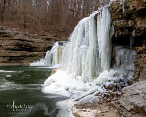 Photographing the frozen Cataract Falls 3